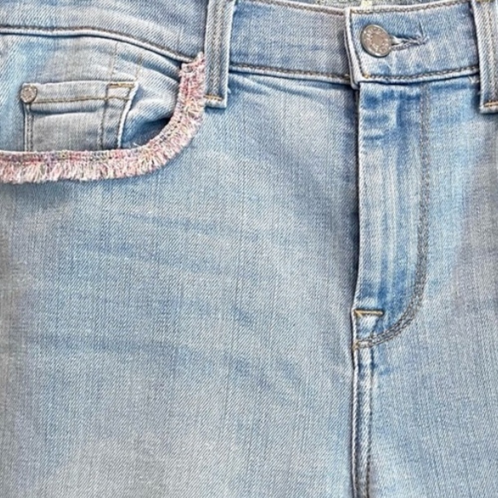 7 For All Mankind High Waist Ankle Skinny With Rainbow Fringe size 30  🌈 👖 - Picture 11 of 16